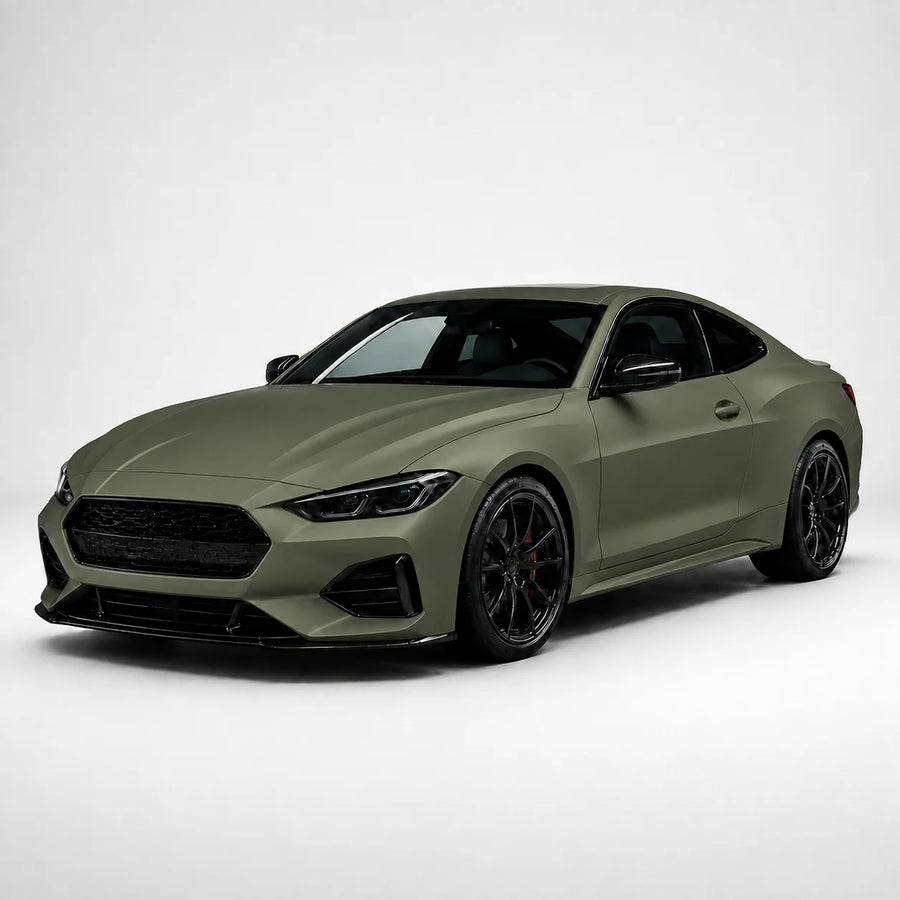 VORLUX Satin Khaki Green TPU Color PPF – TPU-0206-MS – 1.52 m × 15 m Full Roll vehicle colour visualisation