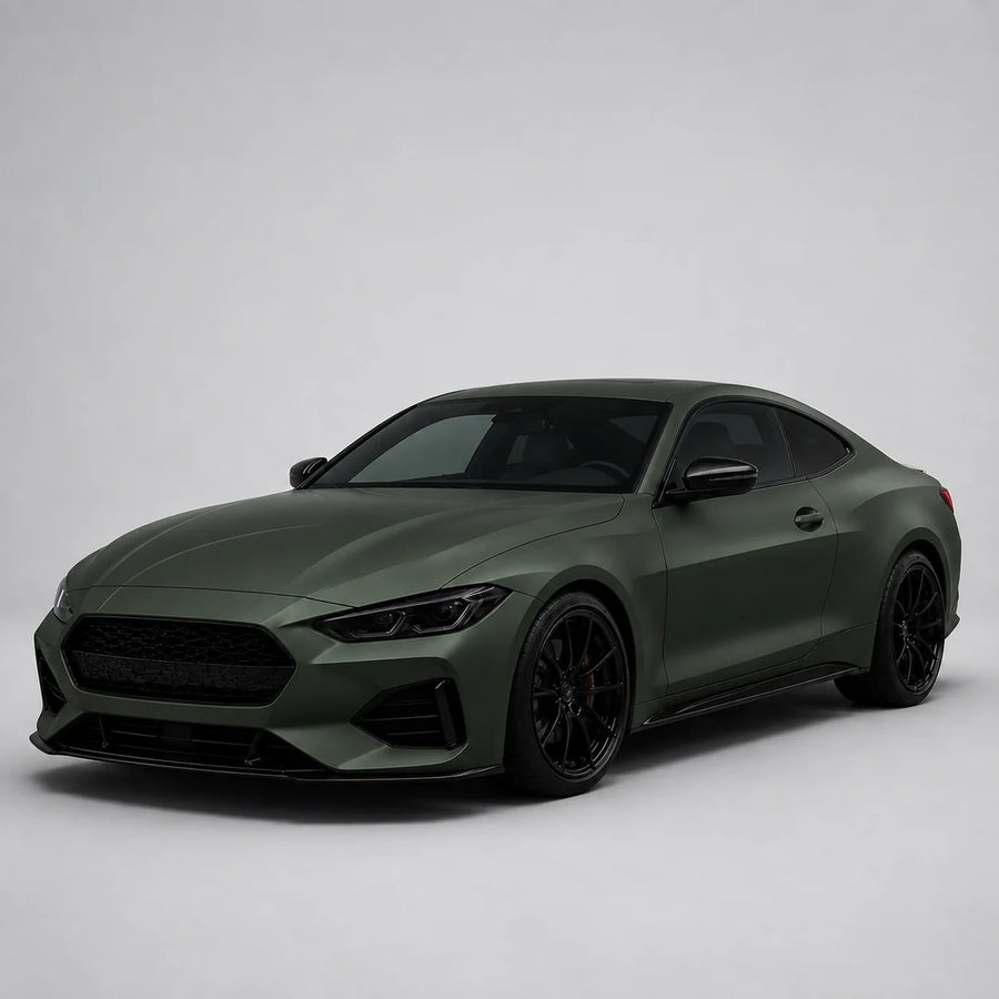 VORLUX Satin Olive Green TPU Color PPF – TPU-0293-MS – 1.52 m × 15 m Full Roll vehicle colour visualisation