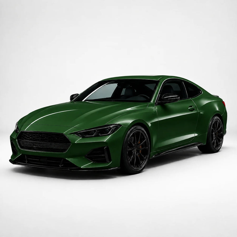 VORLUX Porsche PTS Auratium Green Vinyl Wrap Film – 1.52 m × 15 m Full Roll vehicle colour visualisation