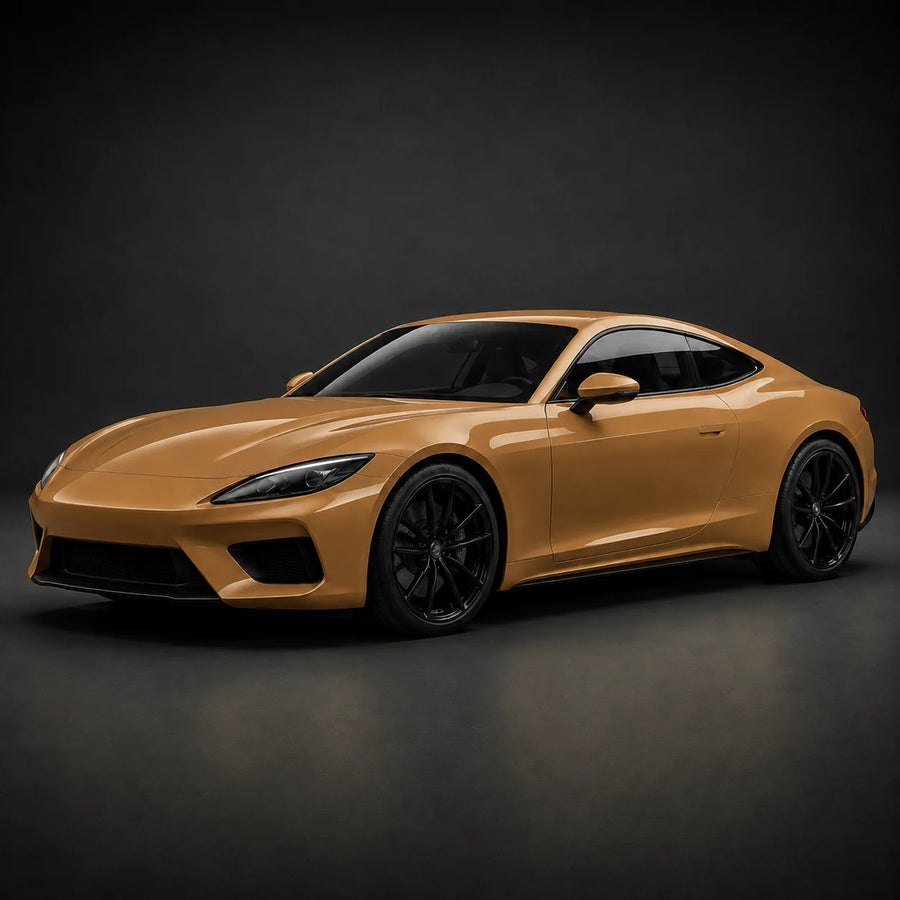 VORLUX AMG Desert Yellow Vinyl Wrap Film – 1.52 m × 15 m Full Roll vehicle colour visualisation