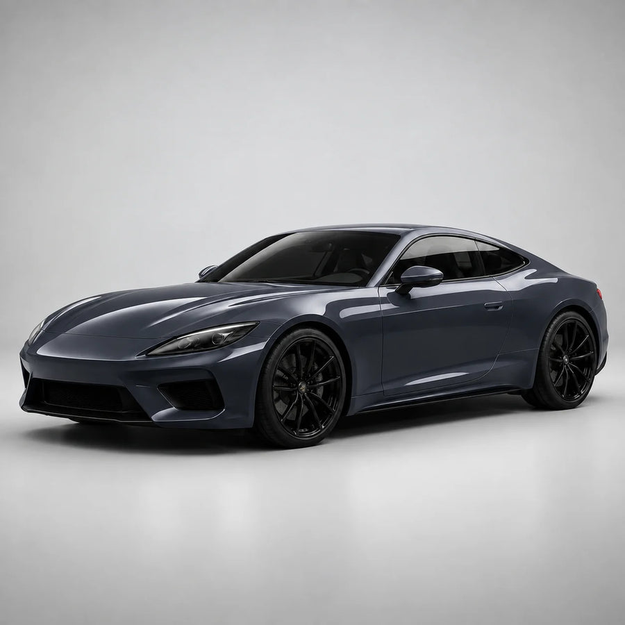VORLUX Battleship Grey Vinyl Wrap Film – 1.52 m × 15 m Full Roll vehicle colour visualisation