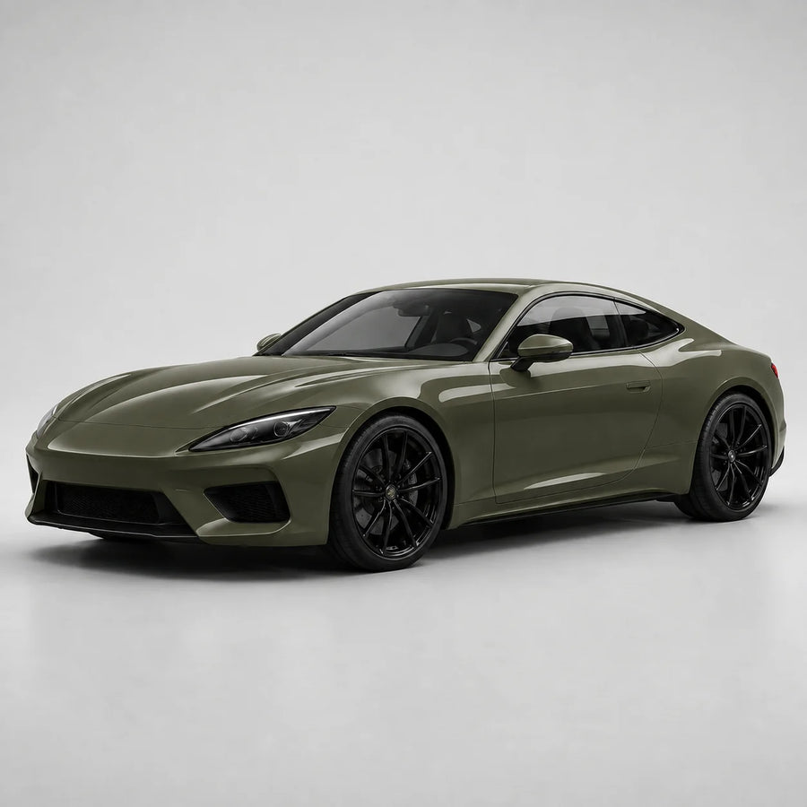 VORLUX Combat Green TPU Color PPF – TPU-0178-HD – 1.52 m × 15 m Full Roll vehicle colour visualisation