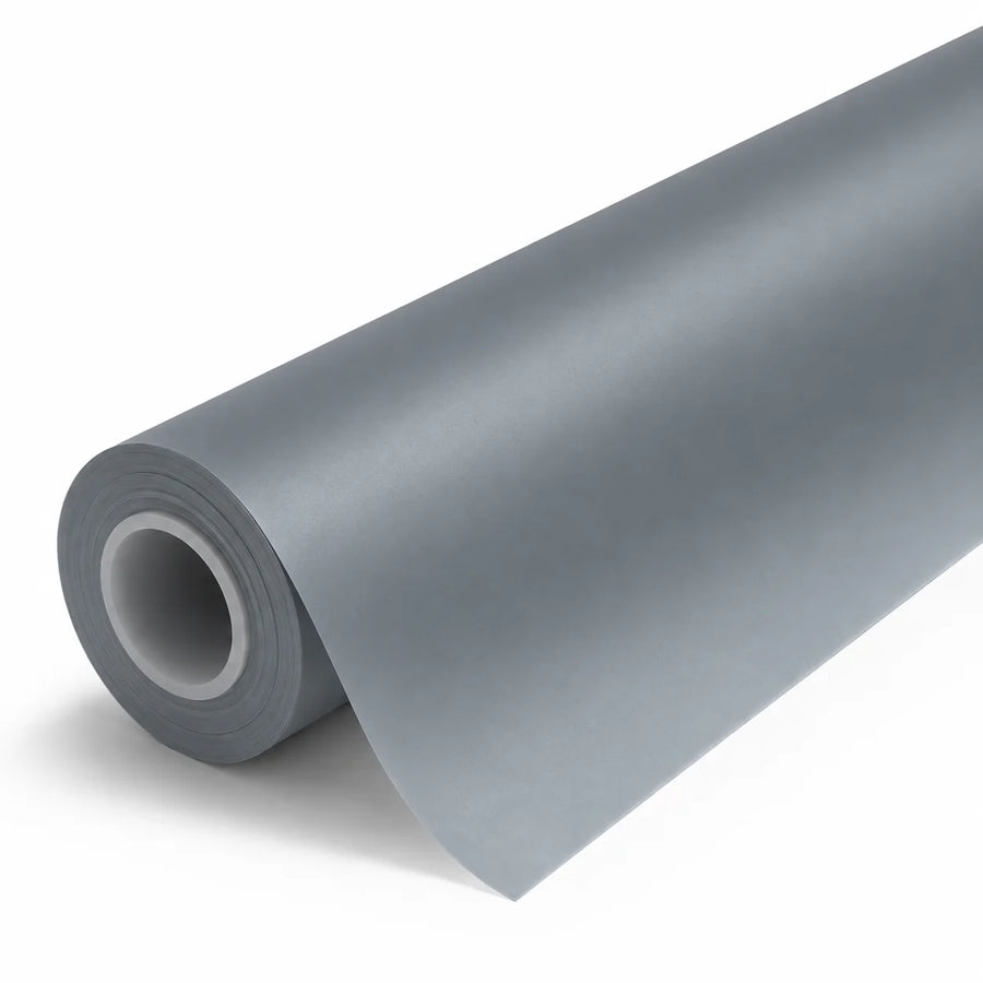VORLUX Matte Steel Grey Vinyl Wrap Film – 1.52 m × 15 m Full Roll film roll