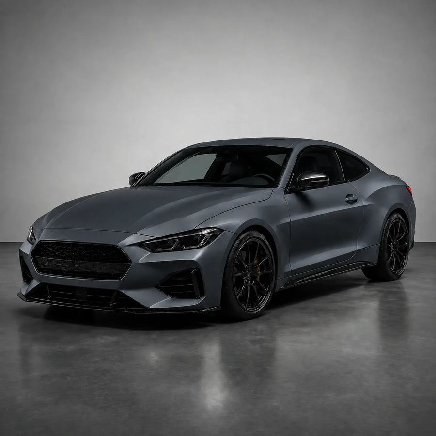 VORLUX Dark Matte Deep Grey Vinyl Wrap Film – 1.52 m × 15 m Full Roll vehicle colour visualisation