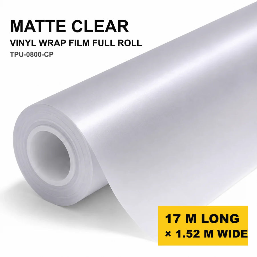 VORLUX Matte Clear Vinyl Wrap Film – 1.52 m × 17 m Full Roll film roll